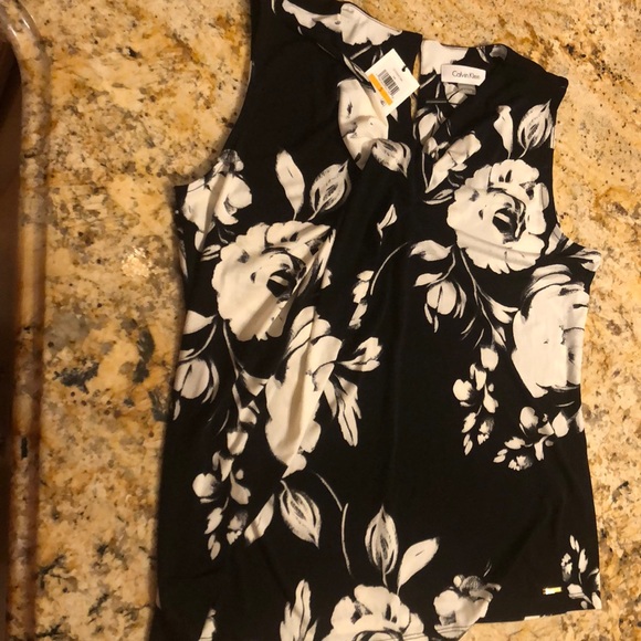 Calvin Klein Tops - Calvin Klein Floral knot neck CAMI top
